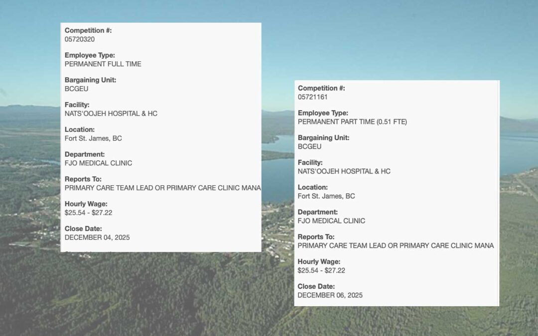 Northern Health Hiring Primary Care Assistants